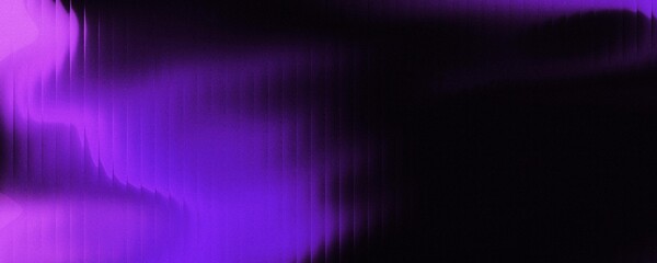 Abstract background of dancing purple waves with a glossy dark striped effect. Wave-striped glass refraction.
