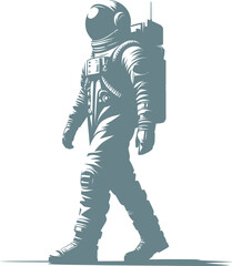Silhouette of astronaut