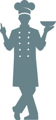 Silhouette of chef