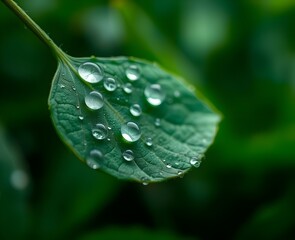 Fototapeta premium dew on leaf