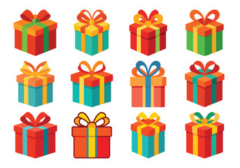 Colorful Gift Boxes Collection for Holiday Celebrations and Special Occasions