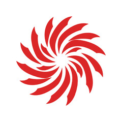 Abstract red swirl pattern vector graphic dynamic spiral design energy motion illustration