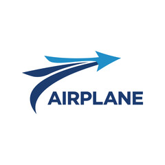 Airplane logo aviation symbol flight icon travel graphic aerospace design airline branding