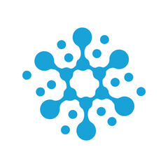 Abstract blue molecular structure science network technology connection innovation concept