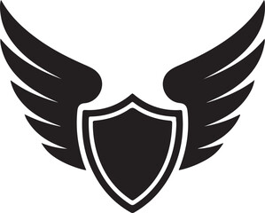 Obraz premium Guardian Wings & Shield Emblem Bundle”