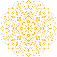 Luxury Gold Mandala Art for Invitations and Cards

