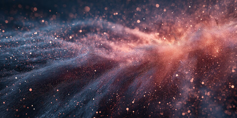 Naklejka premium Neon Fractal Vortex with Glowing Particles