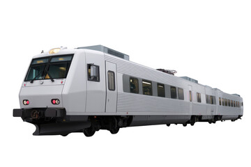 Fototapeta premium Modern white train on transparent background