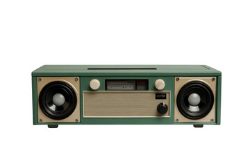 Fototapeta premium Vintage tape recorder on transparent background