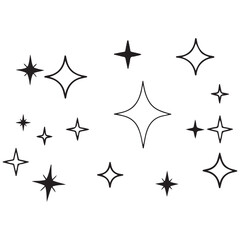 Sparkle Set Icons vector