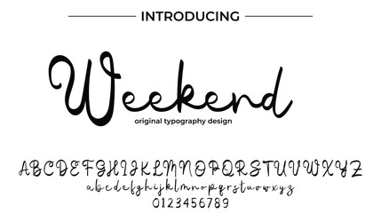 Weekend - Elegant Script Font for Smooth Handwritten Design and Creative Typography