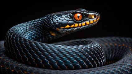 Obraz premium close up of a black snake