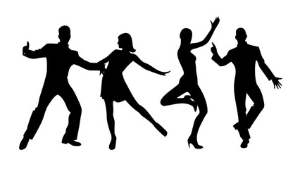 Black Silhouette of a Majestic Stag deer animal