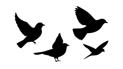 Fototapeta premium Black silhouette of a man playing guitar musician music