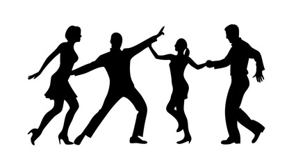 Black silhouette of a person holding a microphone singing