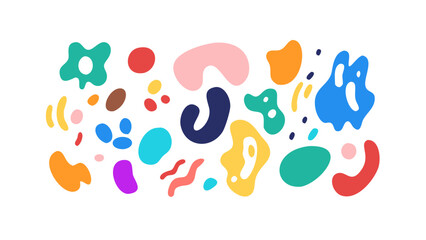 Obraz premium Colorful Abstract Organic Shapes blob fluid