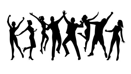 Energetic dancer with flowing movements silhouette