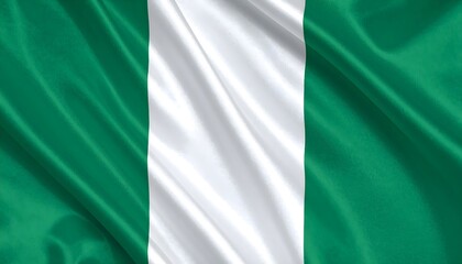 Obraz premium Waving Nigerian flag