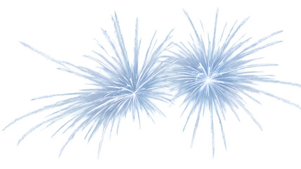 Happy New Year celebration party fireworks sparkler PNG set, cutout isolated on transparent background. Gold yellow and blue colors