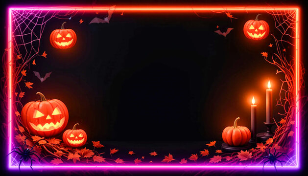 halloween background with pumpkin