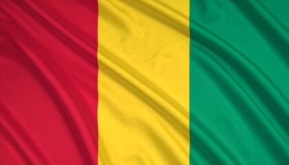 Obraz premium Malian flag with vertical green-yellow-red stripes representing nature, wealth, and independence