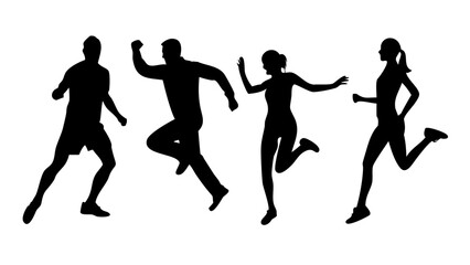 Minimalist Black Silhouette of a Cat feline animal