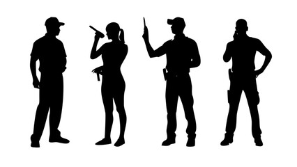 Minimalist Black Silhouette of a Dog animal canine