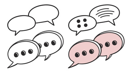 Speech bubbles conversation communication dialogue
