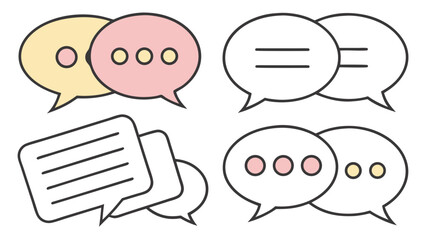 Speech bubbles chat communication dialogue conversation