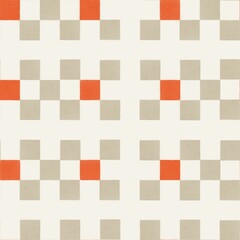 Seamless plaid check pattern in beige and red for fashion textiles and interior design. Classic geometric grid motif inspired by fall winter 2025 trends. Perfect fabric print for apparel, packaging, a