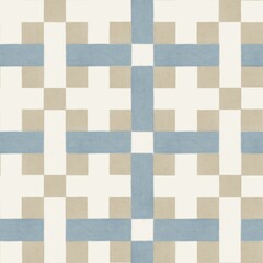 Seamless plaid check pattern collection in multiple color variations including navy, yellow, grey, red, and beige. A timeless geometric grid design that combines modern style with classic textile aest