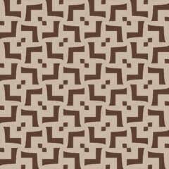Seamless geometric pattern with a maze-like texture is a labyrinthine design for fabric and retro wall tile illustration