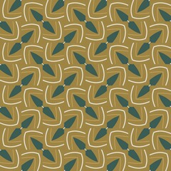 Vintage geometric seamless brown wave pattern with a subtle light texture for a decorative illustration backdrop