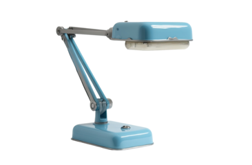 Light teal desk lamp with adjustable arm