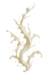 Milk splash wave, vertical 9:16, isolated