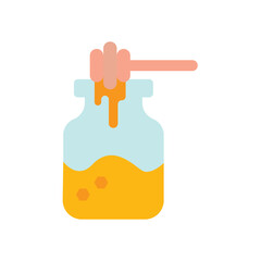 Honey Sweet Flat Color Icon: Natural Food and Cooking Ingredient