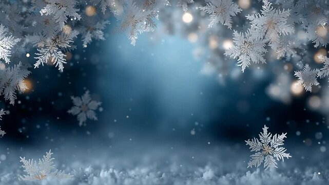 christmas background with snowflakes