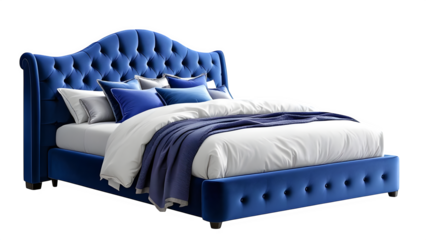 blue sofa isolated on white