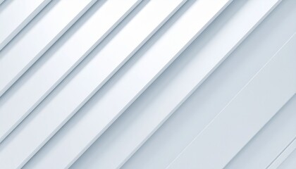 Obraz premium Abstract white geometric pattern with diagonal lines and shadows creating a modern, minimalist design.