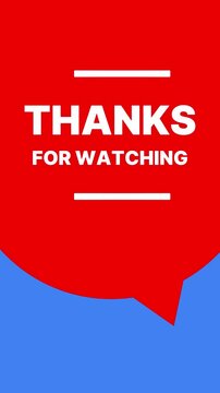 creative thanks for watching animation text video