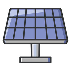 Solar Panel Icon (Flat Style)