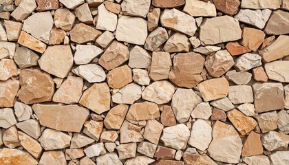 Obraz premium Close-up view of a rustic stone wall texture.