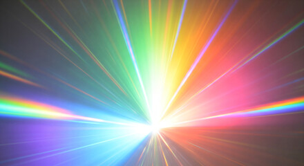 Obraz premium Bright Light Rays with Rainbow Colors