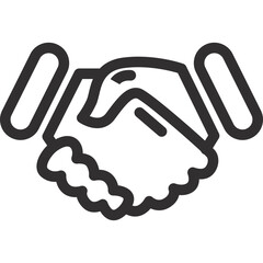 Professional handshake agreement icon for business success