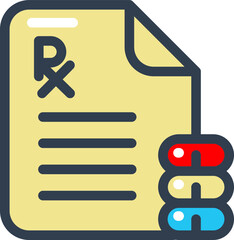 Medical prescription with pills, vital for healthcare solutions