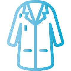Modern lab coat illustration for scientific research and medical use
