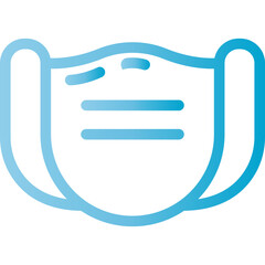 Medical face mask symbol for health and safety awareness