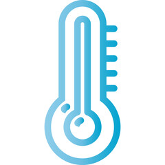 Cool blue thermometer symbolizing temperature, weather, and climate