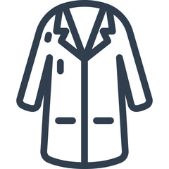 Professional lab coat icon for medical science research