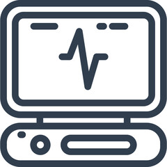 Healthcare technology shows vital signs monitor display